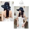 Summer Big Bows Ruffle Brim Cap Fordable Bucket Panama Caps New Knitted Free Top Sun Hat
