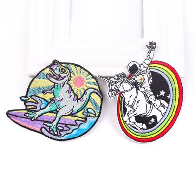 2 Pcs/pack Fusible Embroidery Patch Iron On Patches For Clothing Thermoadhesive Patches For Jackets Jeans Backpack Ironable Sewing Patch