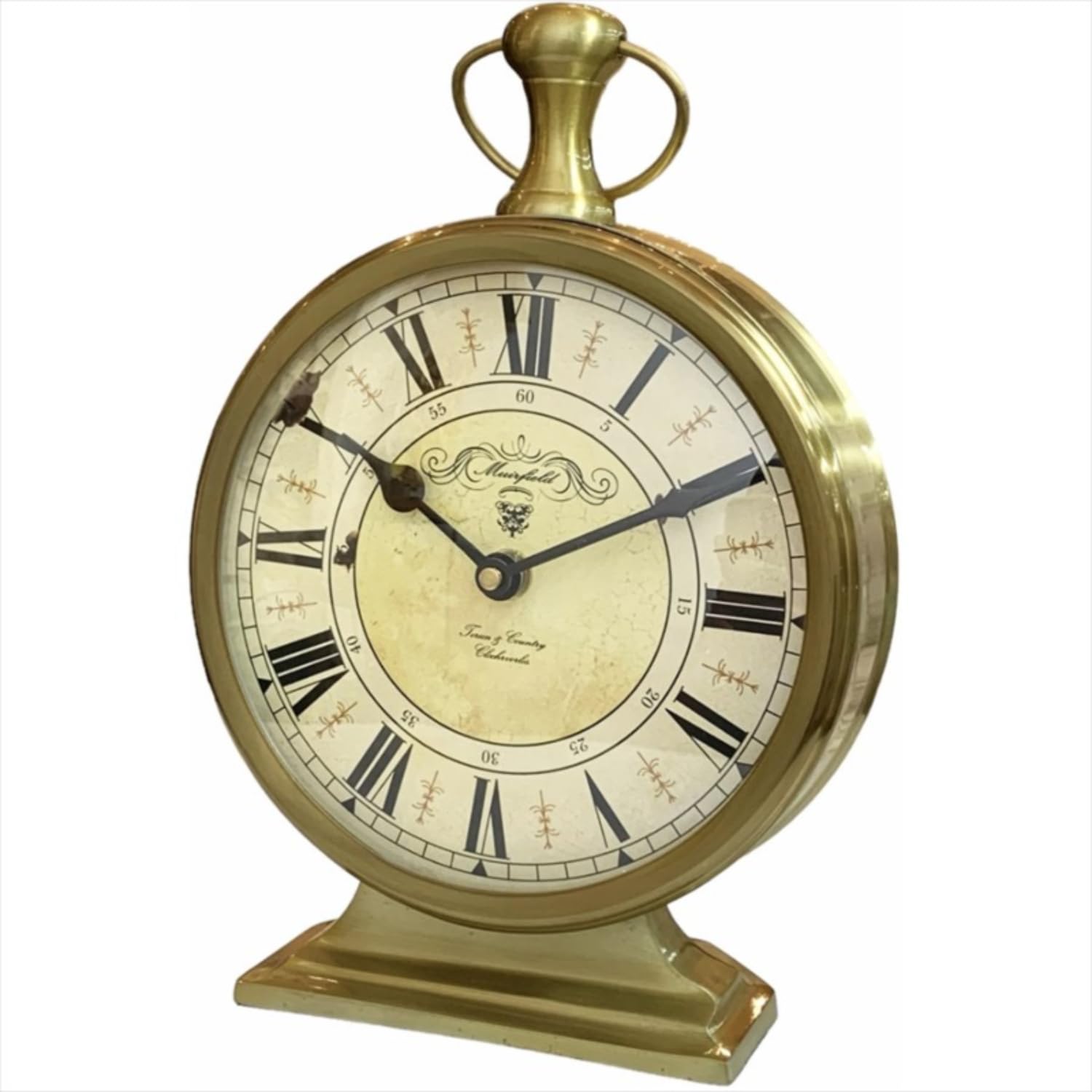 

Elegant Interior Modern Round Antique Brass Table Gold Clock for Beauty Salons and Nail Salons 84200TC [Classic Clock] золотой