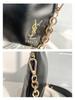 Modische Damen-Einschultertasche mit Kettenriemen Handtasche mit Design-Sinn Umhängetasche in goldener Farbe Logo