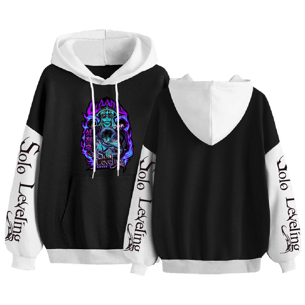 

Аниме Одежда Solo Leveling Сон Джин-У Крутые Принтованные Толстовки с Капюшоном для Мужчин и Женщин Манга Толстовки Повседневный Свободный Пуловер Харадзюку Толстовка 4XL чёрный