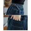 DIMANAF 2025 Autumn Winter Plus Size Jeans Women Thicken Flocking Warm Vintage Cotton Denim Long Pants