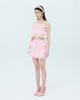 Leobyui Organza Ripple Layered Skirt Pink