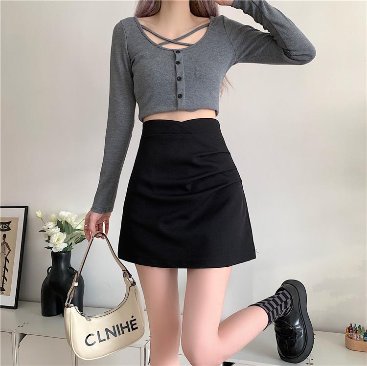 

High-Waist Pleated Bodycon A-Line Skirt – Goddess Design Double XL