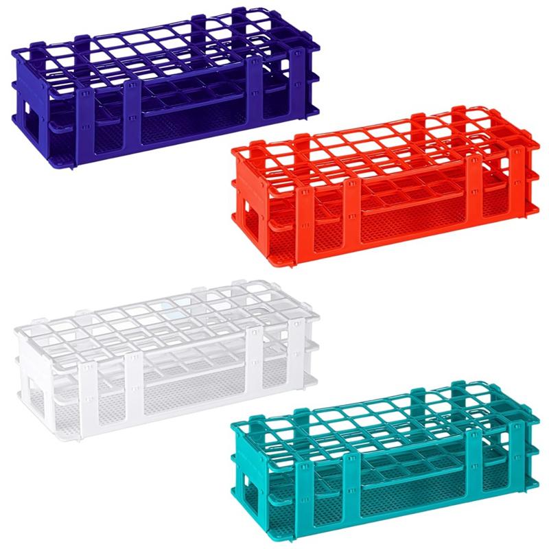 2025 New 4 Pcs Plastic Test Tube Rack Test Tube Holder Rack Detachable Tube Holder For 16Mm Test Tubes