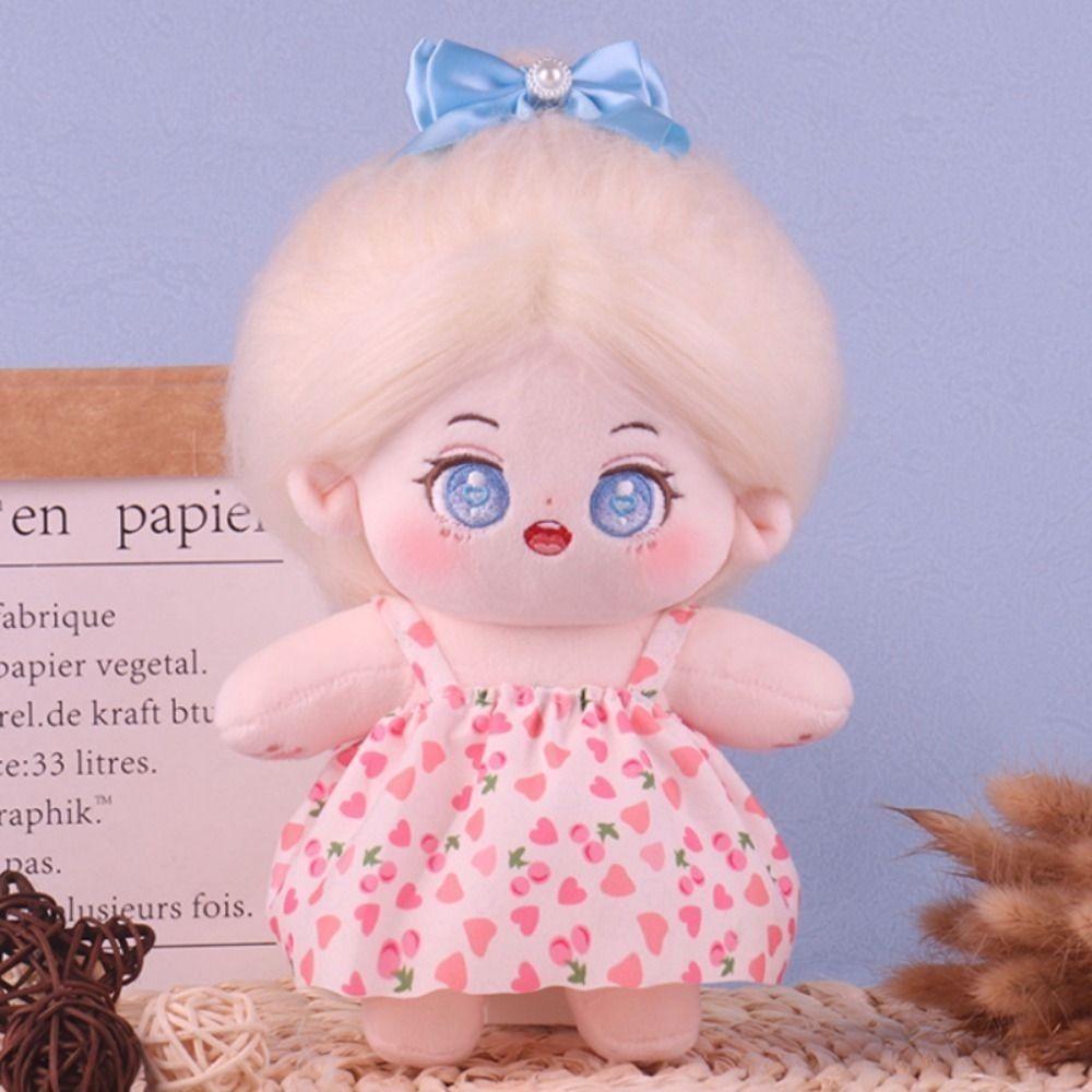 With Beret Headband Accessories Princess Dress Doll Skirt Jumpsuit  20cm Cotton Doll/EXO Idol Dolls