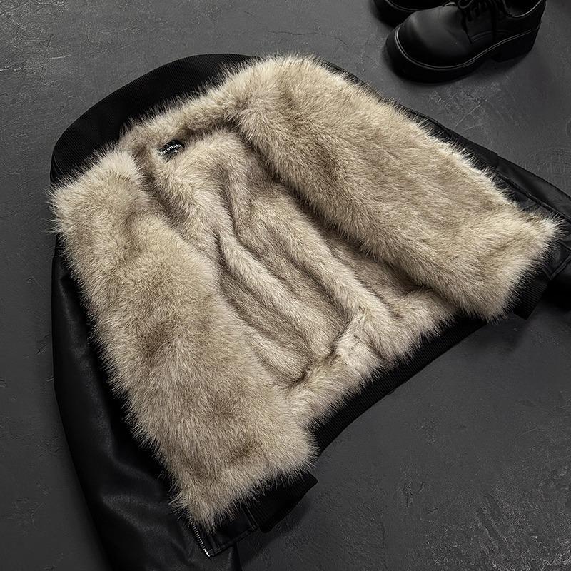Vintage American-Style Wool-Blend Hooded Parka - Unisex Winter Boucle Coat