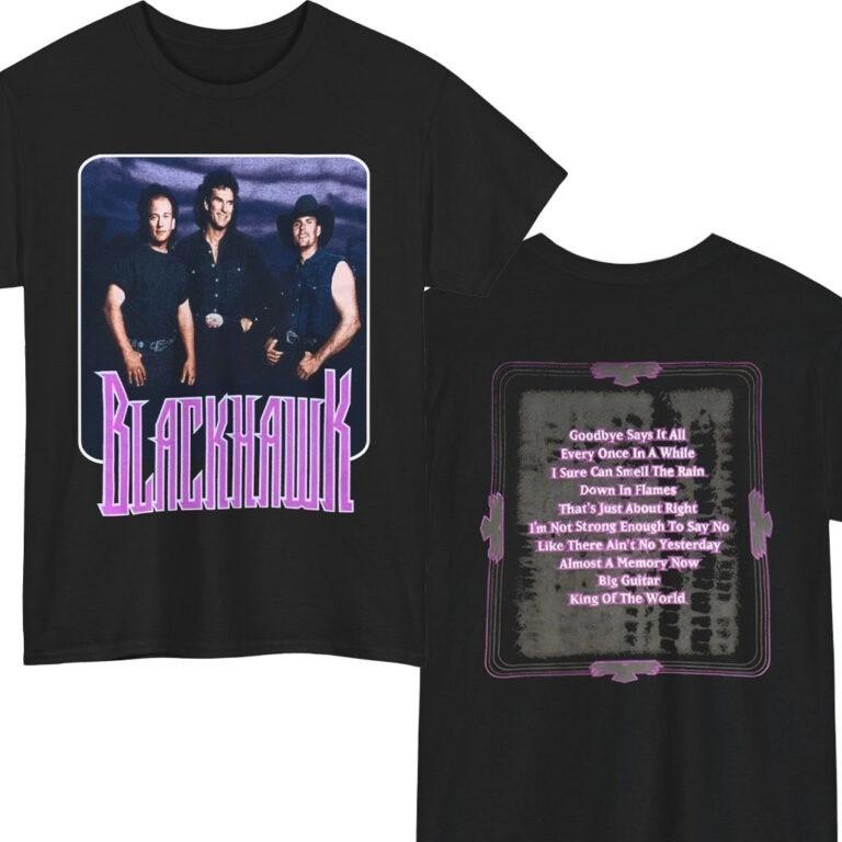 Retro Blackhawk Promo Tour T-Shirt 2-Sided Unisex T-Shirt M