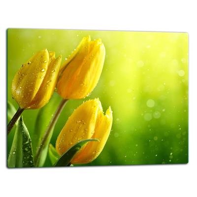 GLAS SKÆREBRÆT 52x40 BLOMSTER