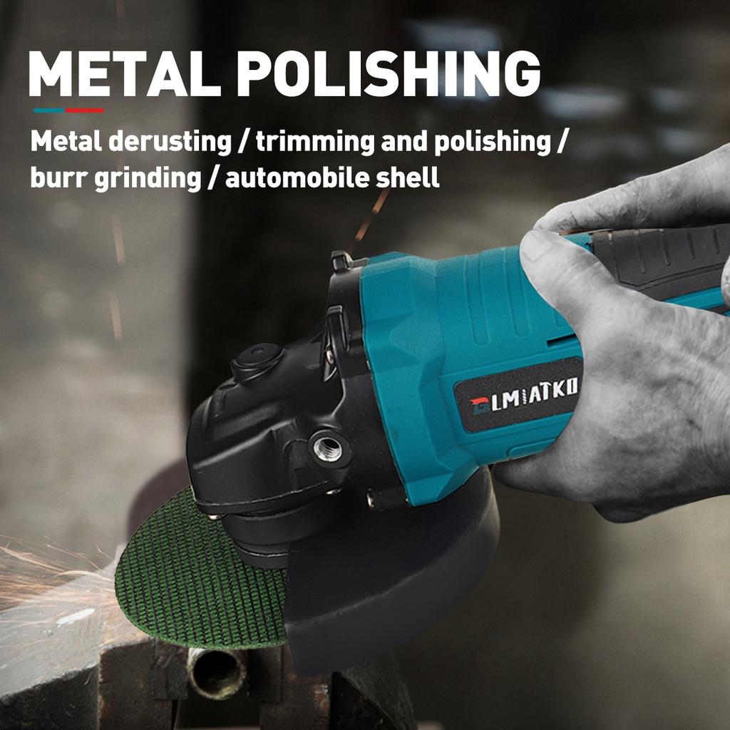 100/125MM Brushless Electric Angle Grinder 4 Speed Cutting Machine Power Tool 2pcs Lithium-Ion Battery For Makita 18V Battery