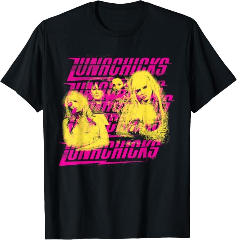 New rare LUNACHICKS Band Members Cotton Black T Shirt For Men All Size UR102 S