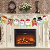 Christmas Decoration Delightful Paper Banner Featuring Cartoon Santa Reindeer And