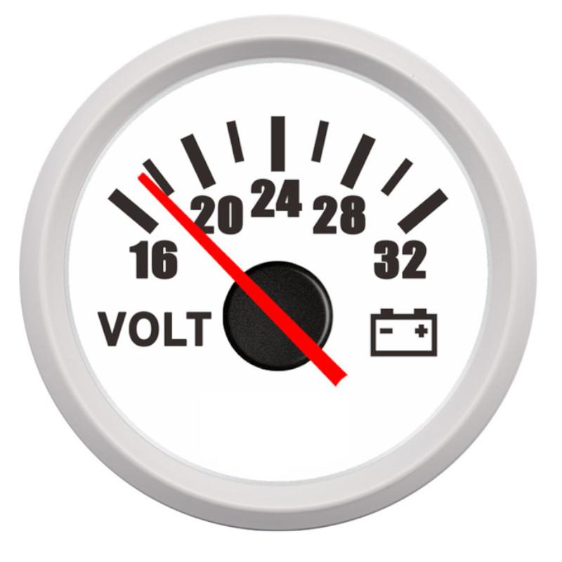 Voltmetru de 52 mm, 8-16 volți, afișaj LCD, voltmetru, potrivit pentru mașină mobilă, motocicletă, cu lumină de fundal roșie, 12 V
