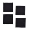 STYLE Decor 2-Piece Set: Four 100% Cotton Placemats and Four 100% Cotton Coasters. Perfect for Dining Tables, Parties, and Table Coordination. Black.