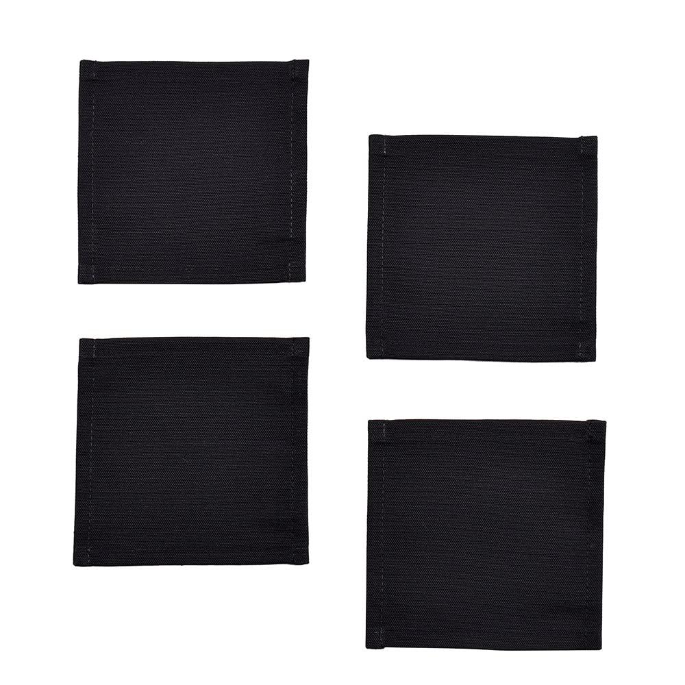 STYLE Decor 2-Piece Set: Four 100% Cotton Placemats and Four 100% Cotton Coasters. Perfect for Dining Tables, Parties, and Table Coordination. Black.