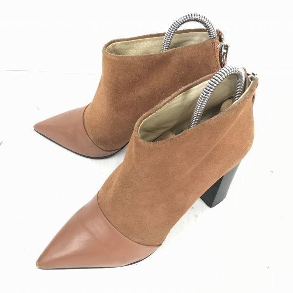 

SEE BY CHLOE Suede Leather Short Boots 36.5 23-23.5 Brown Zip Heel(USED)