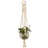 Handgewebte Hanfseilpflanzen Blumentopf Hängekorbhalter Netz Gartendeko