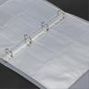 Transparent Binder Photo Organizer Badge Storage Book Perforated Ring Collection Folder 6 Pages(Shell 6 Hole Inner Page )
