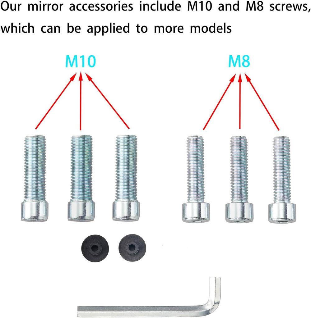 For Kawasaki Z900 Z650 Z125 Pro Z250 Z400 Z300 Z800 Z750 Z900 Z1000 Rotate Adjustable Mirrors Motorcycle Side View Wing Mirrors