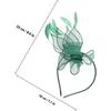 Set Fascinator Cappellino Verde Vintage con Clip e Cerchietto in Rete per Festa del Tè e Occasioni Speciali