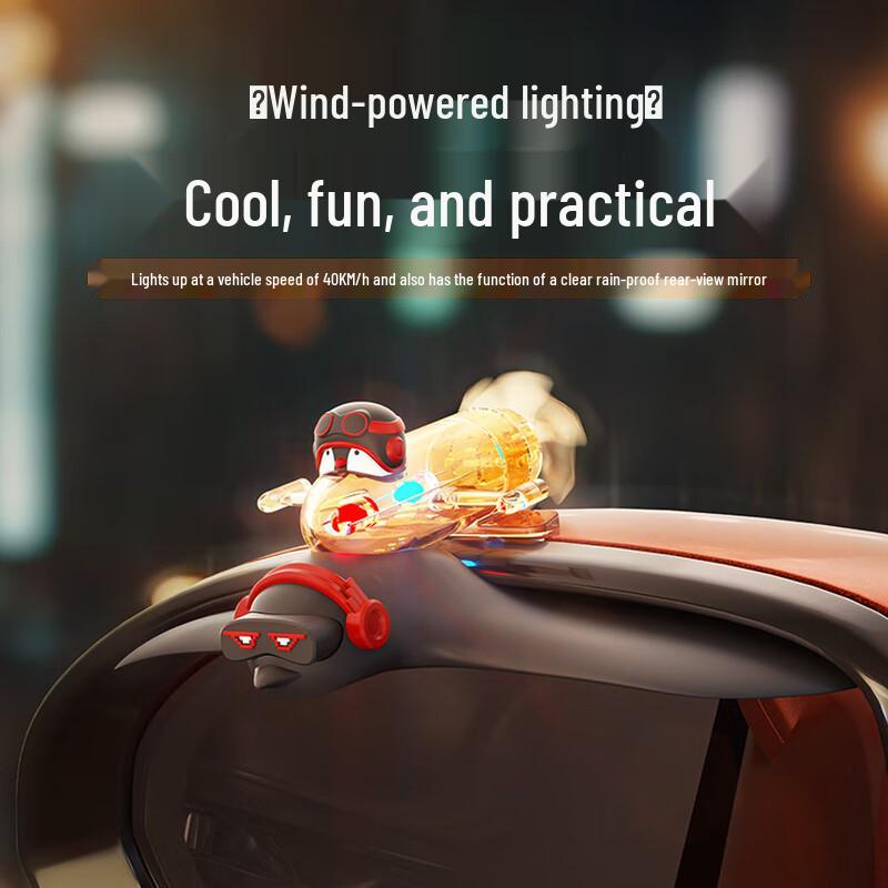 Diga Lun Wind-Powered Cartoon Penguin Car Decorative Light