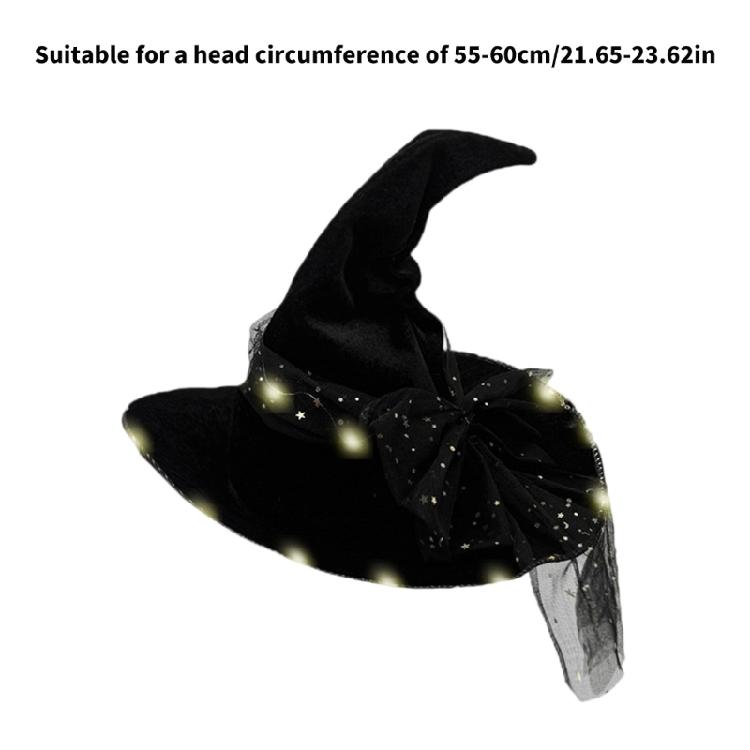 Halloween Witch Hat Wizard Hats for Women Girls Gifts Halloween Cosplay Costume Masquerades Carnivals Party Decorations