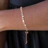 Glitter String Crystal Tennis Bracelet Stretch Fit Claw Chain Bracelet  Women's Jewelry