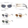 Luxury Hexagon Sunglasses Women Men Fashion Polygon Metal Sun Glasses Trendy Driving Shades