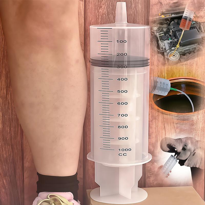 1000ml Large Syringe Set, for Scientific Laboratory, Liquid, Plant Irrigation, Ink, Aquarium Water Change, Large Animal Feeding Multi-functional