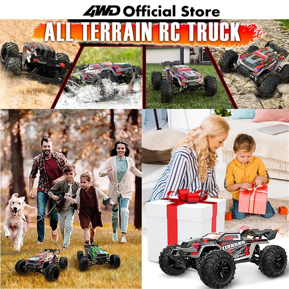 1:16 4WD Brushless RC Car 80KM/H High Speed, Off-Road 4x4 Drift Racing Truck for Adults & Kids
