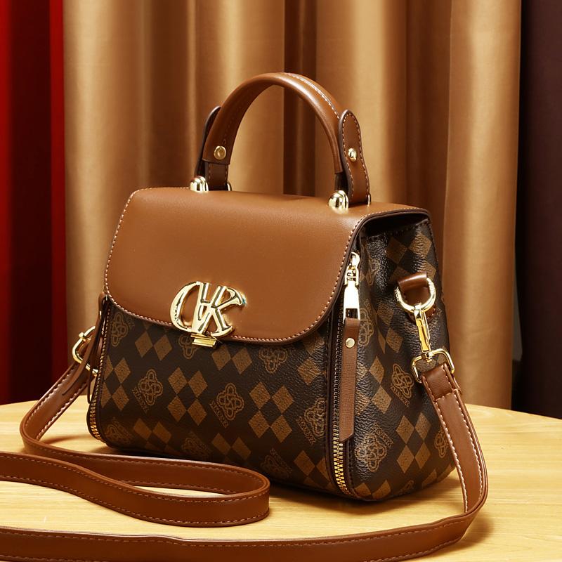Check Crossbody Bag for Women  Red All Shoulder Bag  Temperament Net  Check Fashion Trend