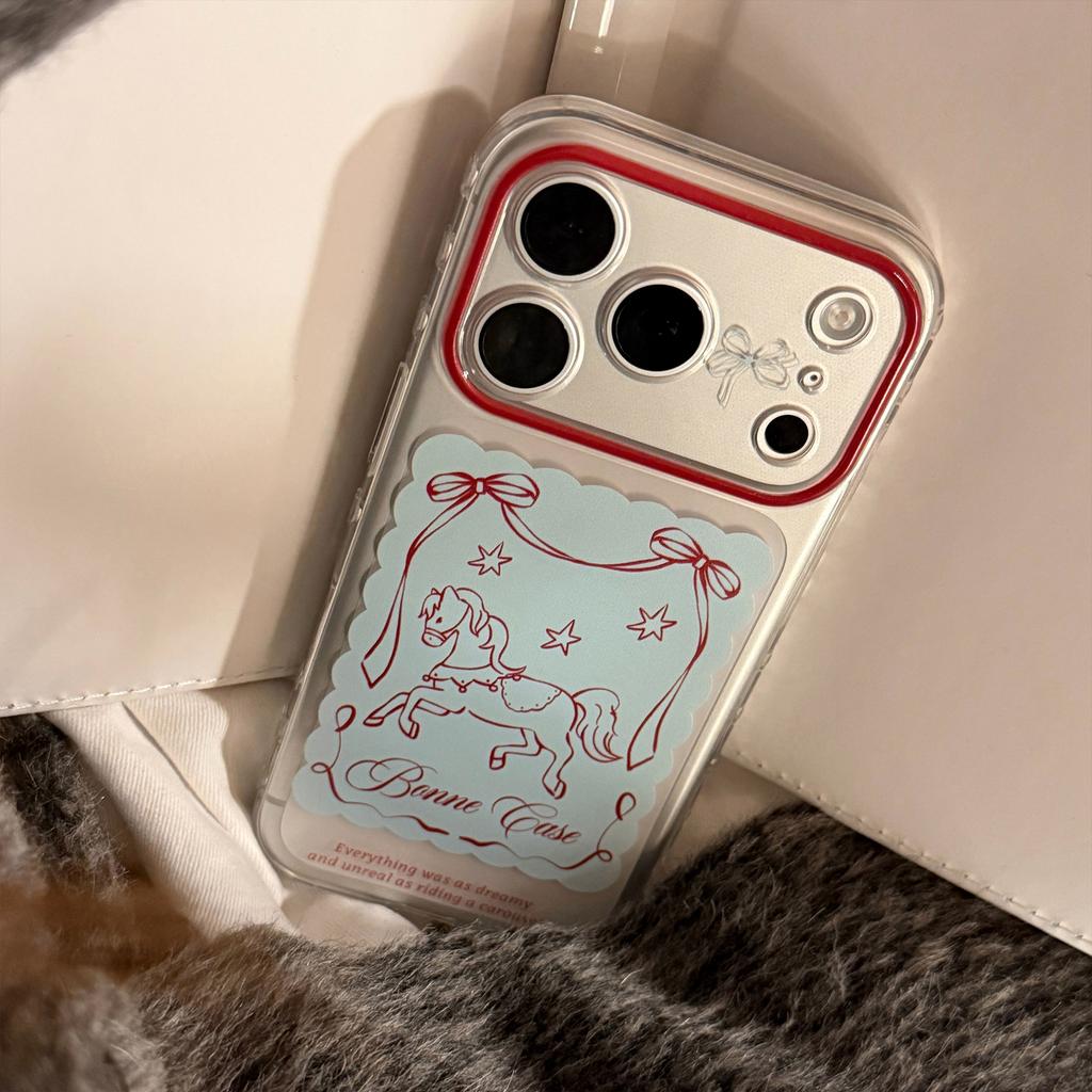Transparente Pony Ist Geeignet für Apple 17 Handyhülle Iphone17promax Weihnachten Jahr 13 Cartoon Persönlichkeit 15 Weiches Set