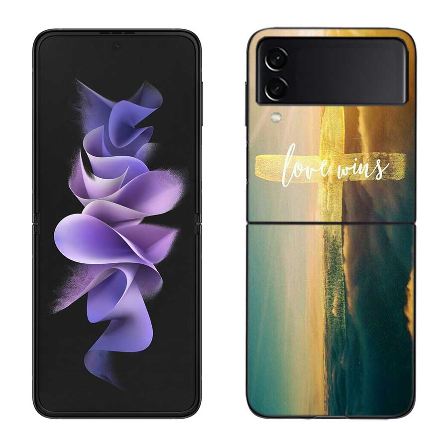 God Jesus Pray Case for Samsung Galaxy Z Flip 6 Flip 5 4 3 5G Black Cell Phone Cover Samsung Z Flip 5 5G Luxury PC Shell Coqu