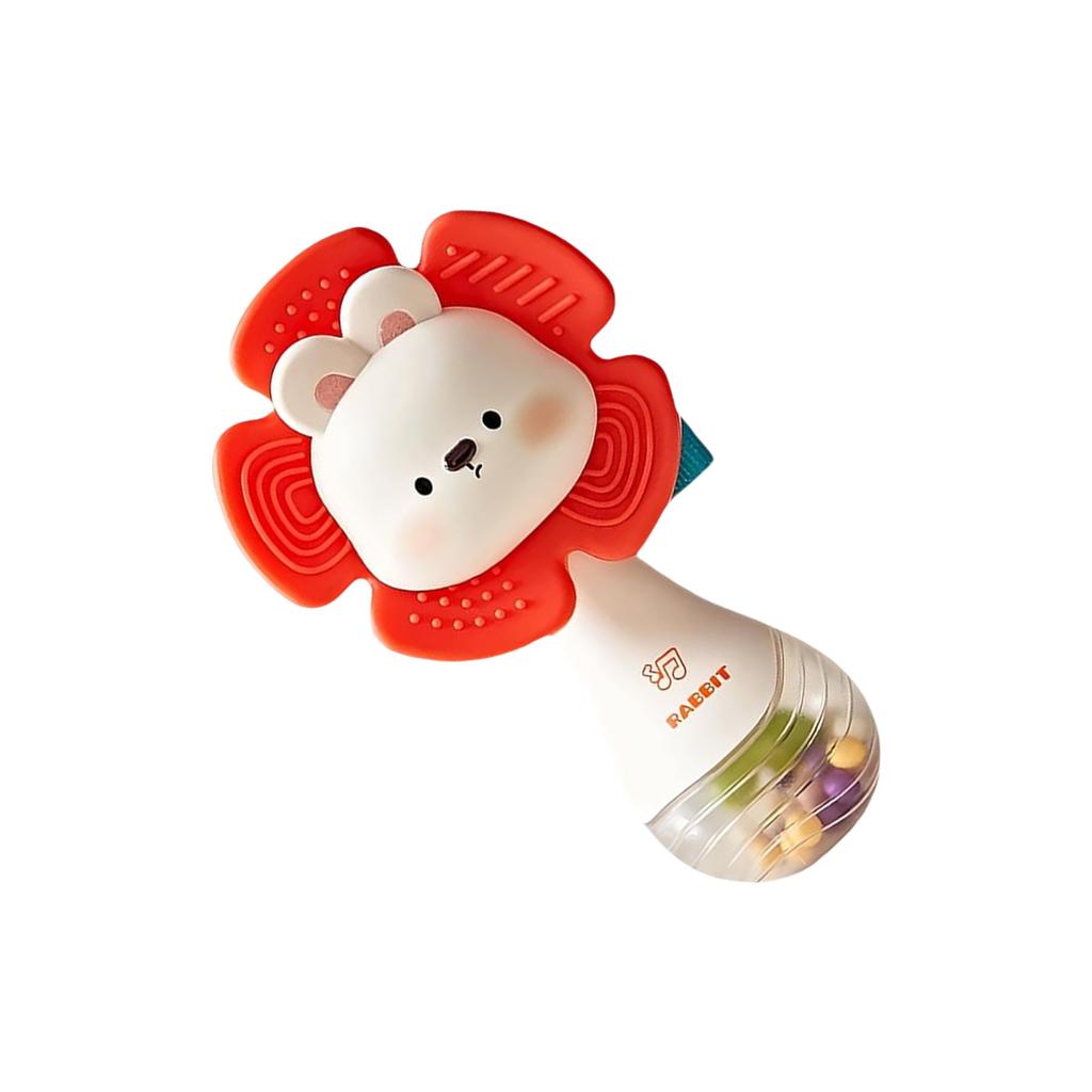 Interactive Baby Rattle Teether Toy With Chewable Design And Auditory Stimulation For Infant Early Learning Fine Motor