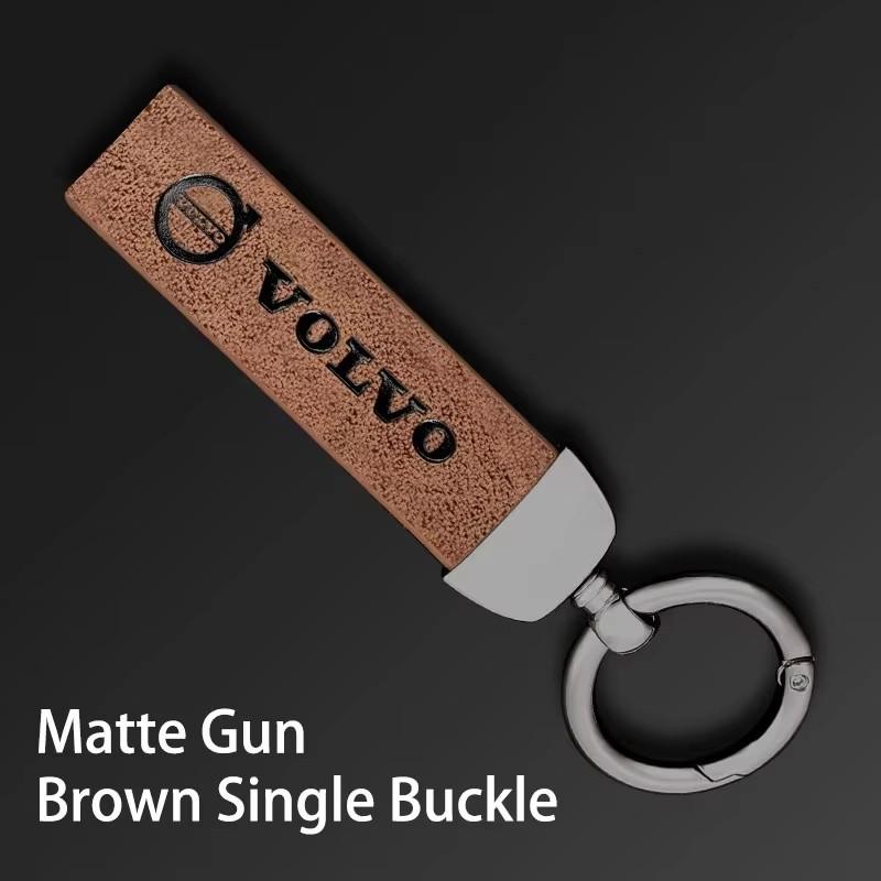 glyqj2 Car Key Rings Luxury Leather Keychain Pendant Accessories For Volvo ES90 EC40 EX40 EM90 XC90 V90 V60 XC60 V40 S80 S60 S90 C40 XC