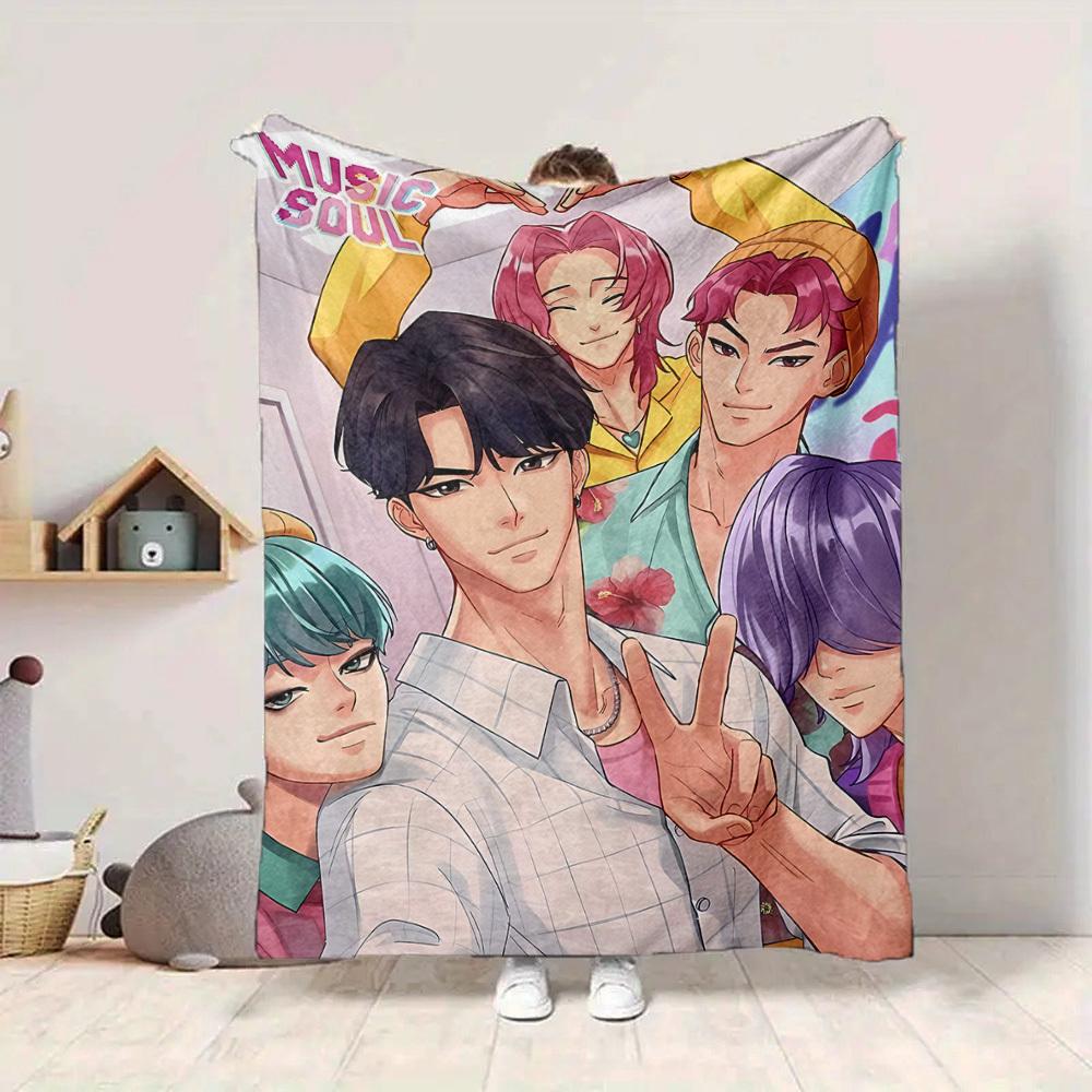 1pc SajaBoys Youthful Soft & Warm Flannel Blanket, Multi-Purpose Throw Blanket for Couch, Sofa, Office, Bed, Camping, Travel