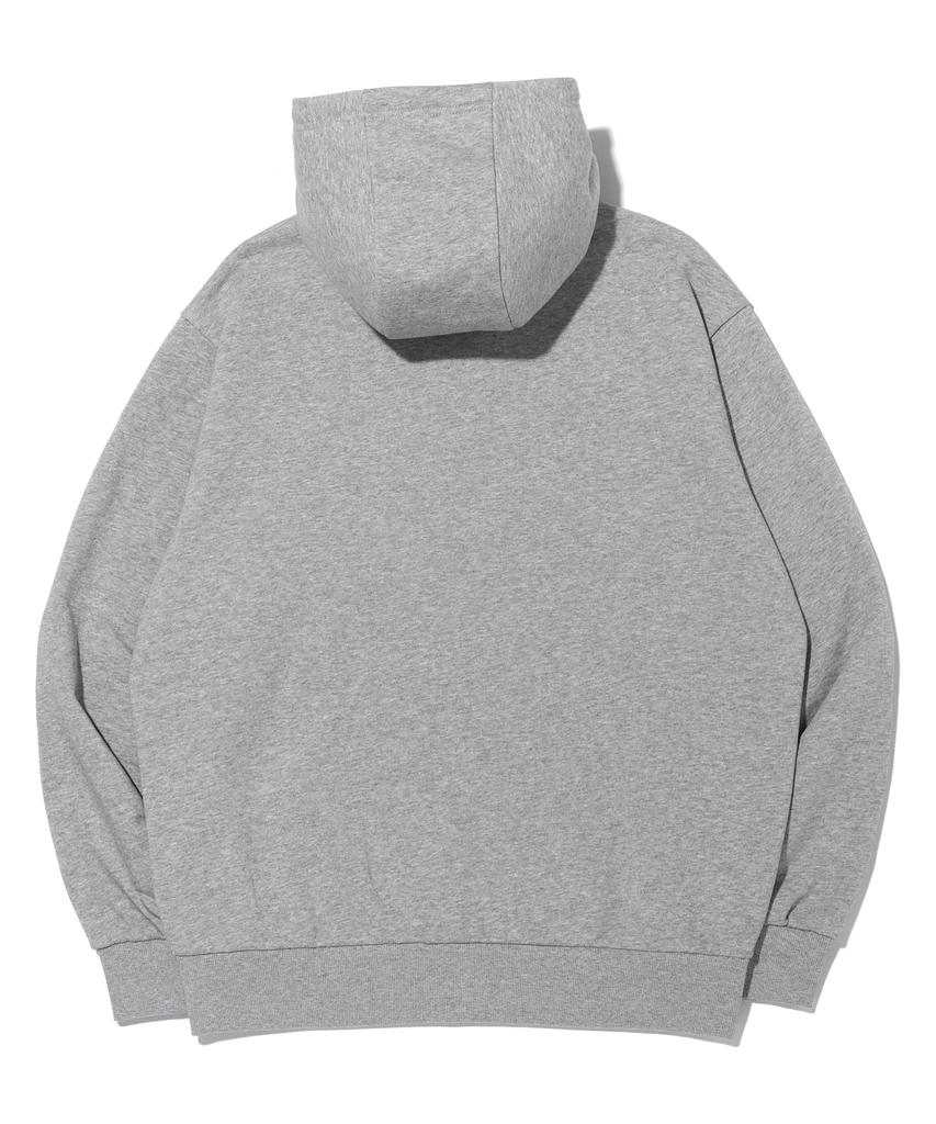 Annoyed Astuff Lettering Zip-Up Hoodie Lq6Tu146_Melange Grey