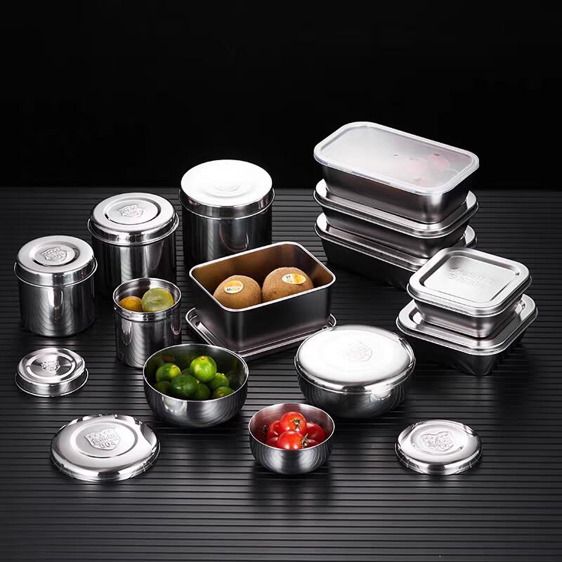 Rundes Lebensmittelproben-Glas-Set aus Edelstahl 304