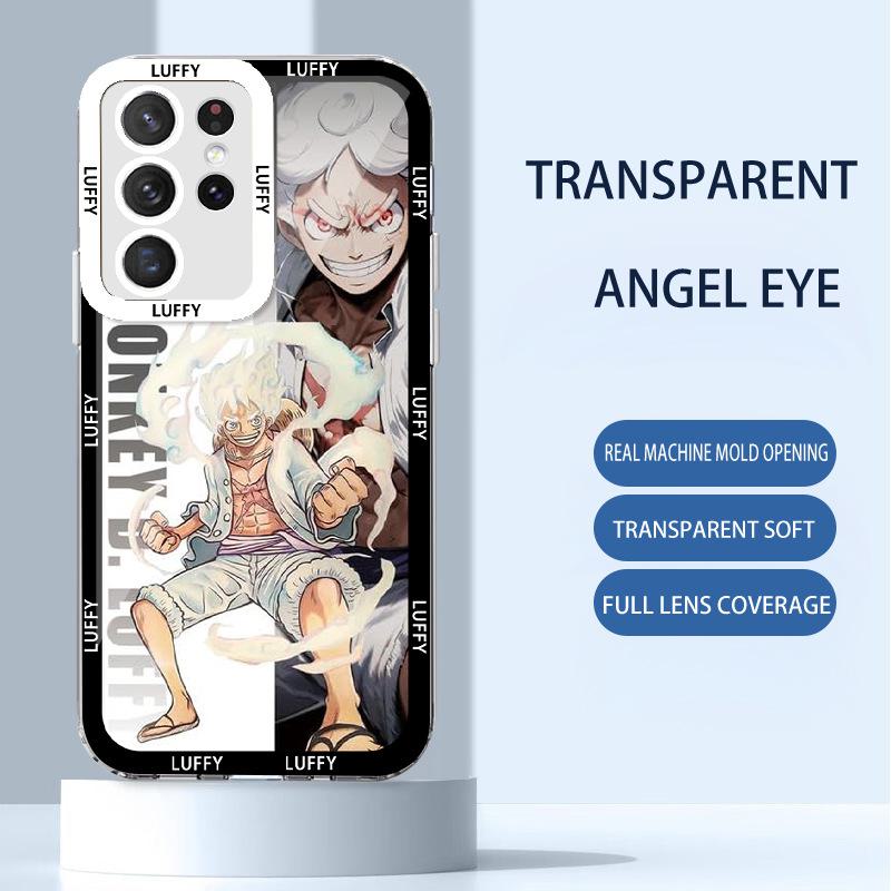 

Прозрачный чехол для телефона Samsung S22, A32, M11 с героями аниме Луффи, Зоро, Гоку и Dragon Ball. Samsung S24 Ultra