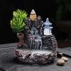 Creative Backflow Incense Holder Resin High Mountain Waterfall Incense Cones Burner Aromatherapy Ornament Zen Home Decoration
