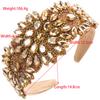 Baroque Full Diamond Flower Headbands Shiny Wide Edge Hair Accessories For Women's Party Hairband Hair Band Hoop Girl Headwear