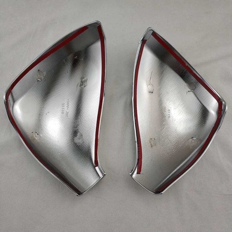For Peugeot 207 2006-2014 308 2006-2013 Car Rearview Side Mirror Cover Wing Cap Sticker Exterior Case Trim Shell Housing Silver
