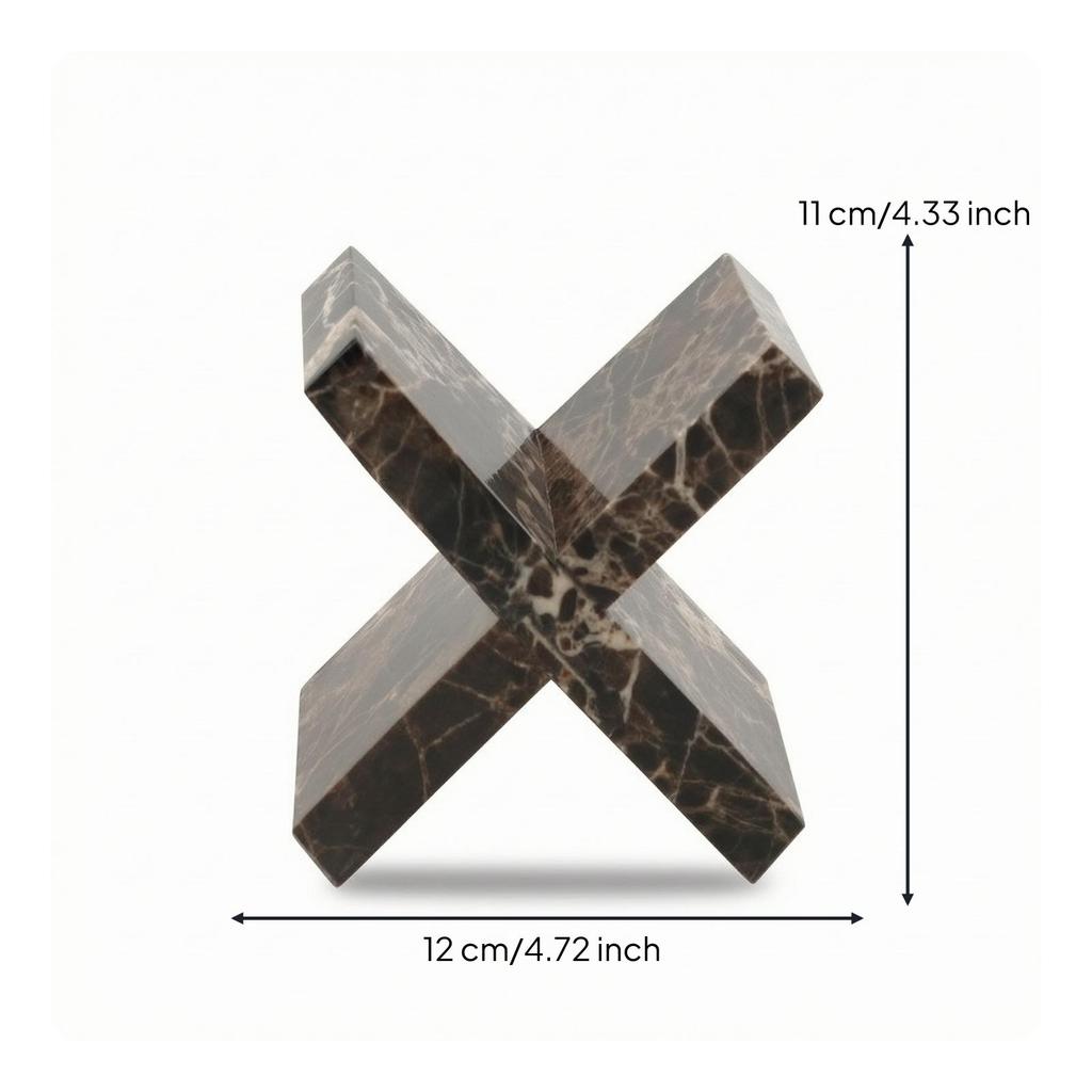 Geometric Sculpture Elegant Marble Small for Study, Interior Designers