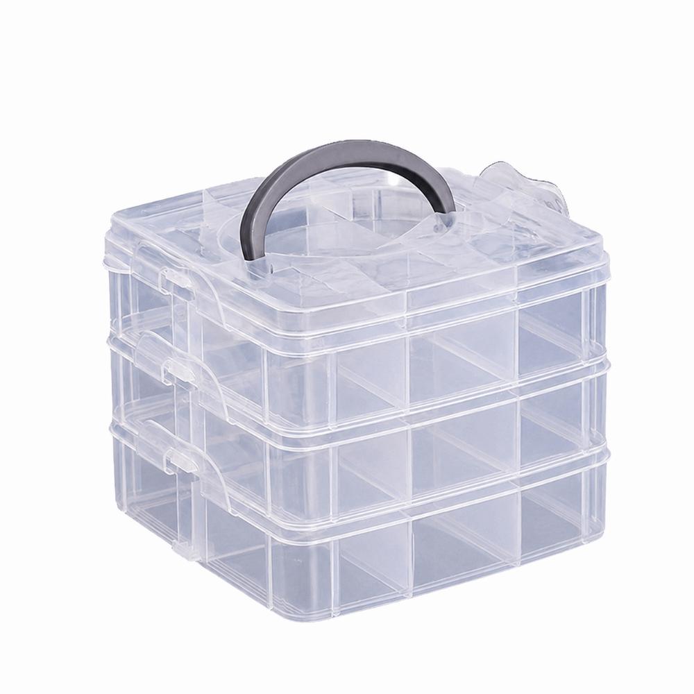 Large Capacity Toy Car Display Shelf Transparent Design Necklace Organizer Case  Bead Organizer