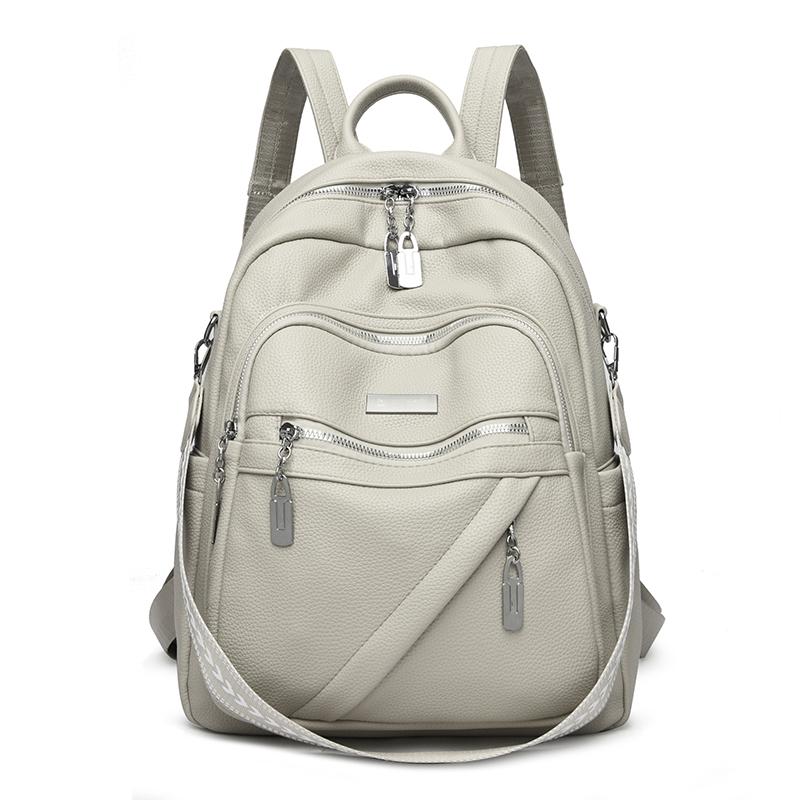 PU Backpack Women's Large Capacity Travel Backpack Multi-function Shoulder Bag