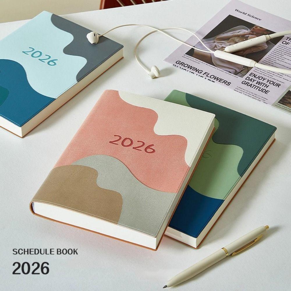 Ocean Waves 2026 Schedule Book A5 Planner Notebook Portable Calendar Book  Office Supplies