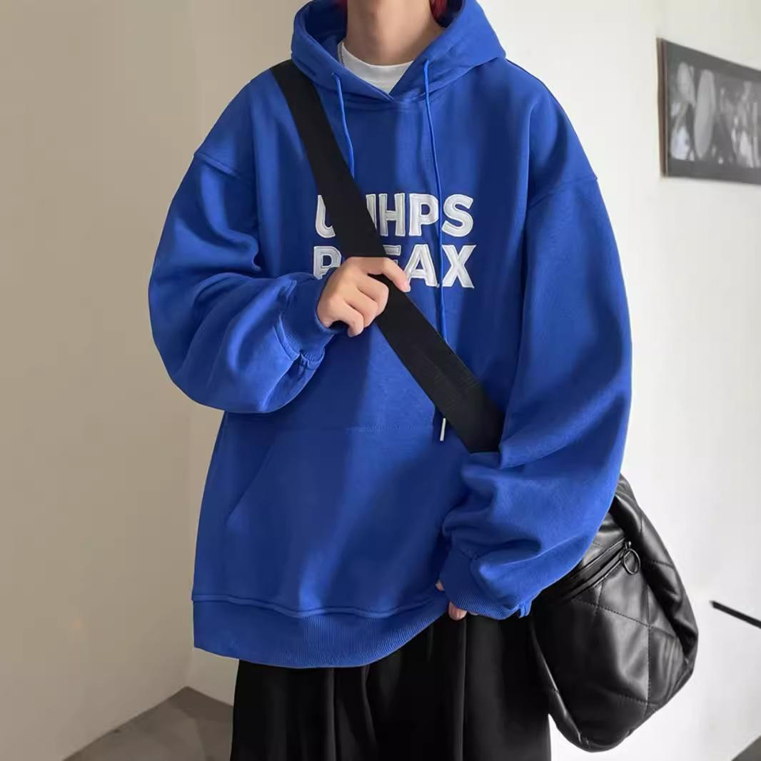 Худи Мужское Осенне-зимнее Новое С Принтом Букв Повседневное Простое Свободное Универсальное M