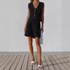 European & American Design Cotton Linen Suit: Women's Summer Casual Sleeveless Vest & Shorts Set