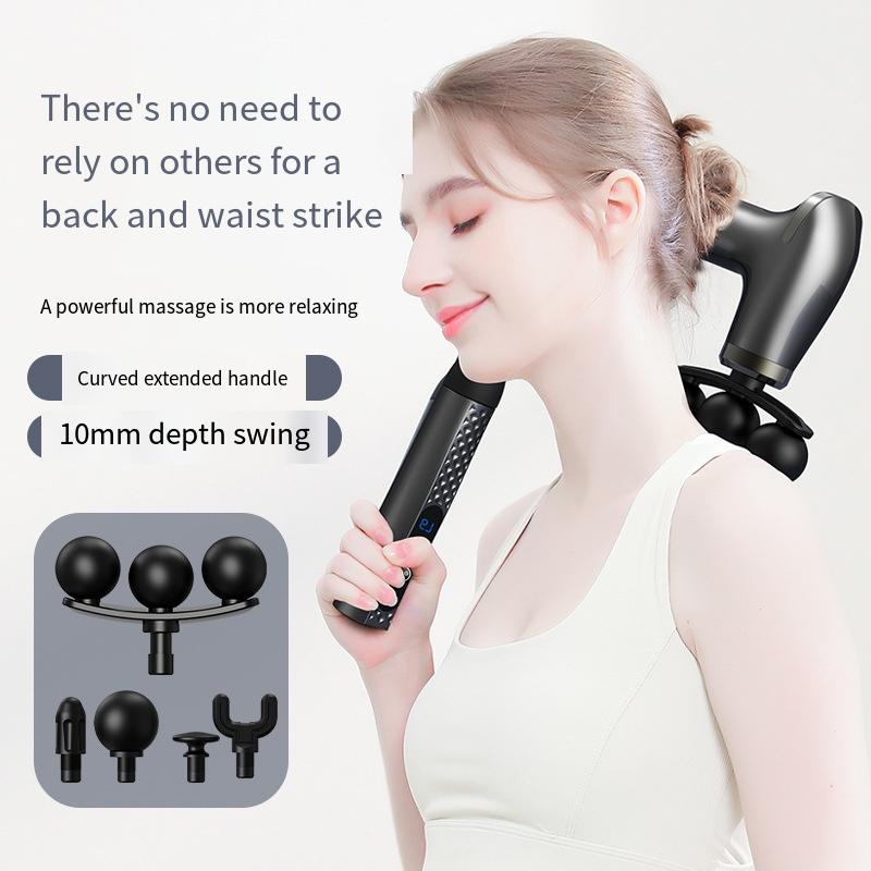 Xiaomi Smart Electric Fascia Gun Rechargeable Handle Bent Long Handle Muscle Relaxation Massager Home Back Muscle Relief Christmas Gift