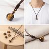 Adjustable Crystal Pendant Necklace Braided Rope Tiger's Eye Necklace Adjustable Necklace  Gifts
